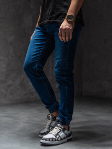 Uomo Pantaloni in jeans jogger Blu scuro Bolf 8169A1