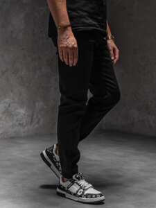 Uomo Pantaloni in jeans jogger Nero Bolf 8160A1