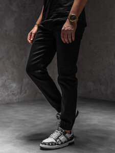 Uomo Pantaloni in jeans jogger Nero Bolf 8161A1