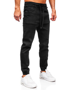 Uomo Pantaloni in jeans jogger Nero Bolf 8162