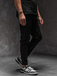 Uomo Pantaloni in jeans jogger Nero Bolf 8162A1