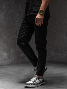 Uomo Pantaloni in jeans jogger Nero Bolf 8162A1