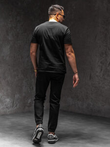 Uomo Pantaloni in jeans jogger Nero Bolf 8162A1