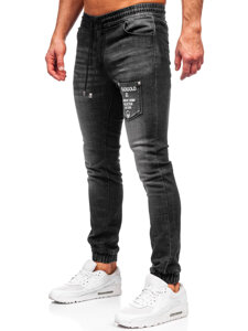 Uomo Pantaloni in jeans jogger Nero Bolf MP0090N