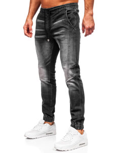 Uomo Pantaloni in jeans jogger Nero Bolf MP0115N