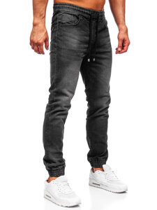 Uomo Pantaloni in jeans jogger Nero Bolf MP0275N