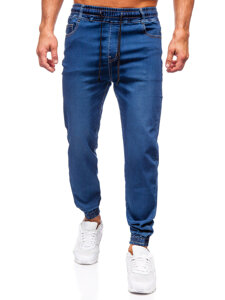 Uomo Pantaloni in jeans jogger blu scuro Bolf 8106