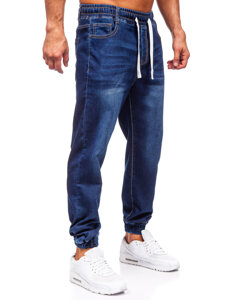 Uomo Pantaloni in jeans jogger blu scuro Bolf 8116