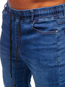 Uomo Pantaloni in jeans jogger blu scuro Bolf 8122