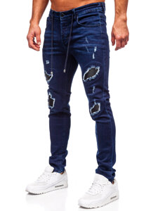 Uomo Pantaloni in jeans regular fit Blu scuro Bolf MP0100BS