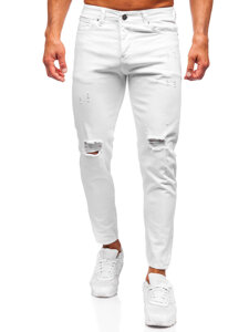 Uomo Pantaloni in jeans slim fit Bianco Bolf 5872