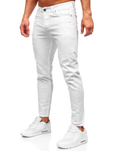 Uomo Pantaloni in jeans slim fit Bianco Bolf 5876