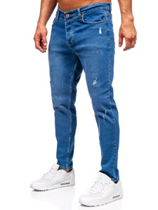 Uomo Pantaloni in jeans slim fit Blu scuro Bolf 6453