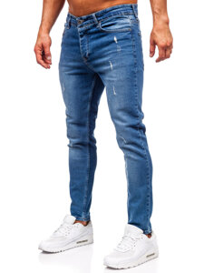 Uomo Pantaloni in jeans slim fit Blu scuro Bolf 6469