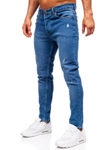 Uomo Pantaloni in jeans slim fit Blu scuro Bolf 6486