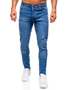 Uomo Pantaloni in jeans slim fit Blu scuro Bolf 6486