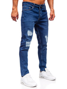 Uomo Pantaloni in jeans slim fit Blu scuro Bolf 6536