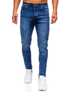 Uomo Pantaloni in jeans slim fit Blu scuro Bolf 6564-1