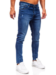 Uomo Pantaloni in jeans slim fit Blu scuro Bolf 6564-1