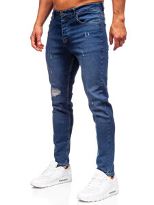 Uomo Pantaloni in jeans slim fit Blu scuro Bolf 6566-1