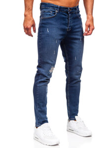 Uomo Pantaloni in jeans slim fit Blu scuro Bolf 6566-1