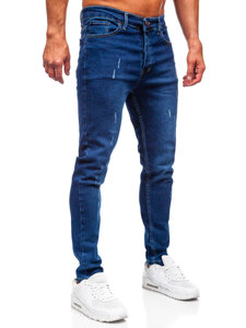 Uomo Pantaloni in jeans slim fit Blu scuro Bolf 6735