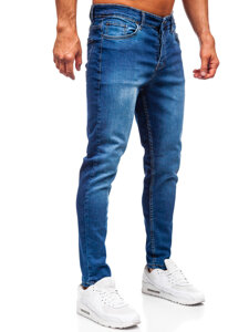 Uomo Pantaloni in jeans slim fit Blu scuro Bolf 6761