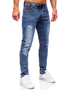 Uomo Pantaloni in jeans slim fit Blu scuro Bolf MP0045B