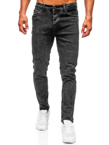 Uomo Pantaloni in jeans slim fit Nero Bolf 6499