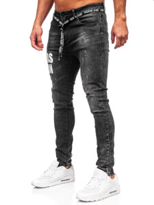 Uomo Pantaloni in jeans slim fit Nero Bolf TF277