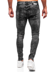 Uomo Pantaloni in jeans slim fit Nero Bolf TF291