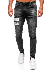 Uomo Pantaloni in jeans slim fit Nero Bolf TF291