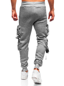 Uomo Pantaloni jogger cargo da tuta caldi Grigio Bolf HSS350