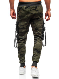 Uomo Pantaloni jogger cargo da tuta caldi Khaki Bolf HSS112