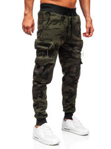 Uomo Pantaloni jogger cargo da tuta caldi Khaki Bolf HSS353