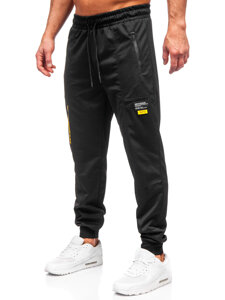 Uomo Pantaloni jogger da tuta Nero Bolf JX6333