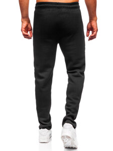 Uomo Pantaloni jogger da tuta spessi Nero Bolf JX6212