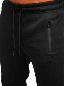 Uomo Pantaloni jogger da tuta spessi Nero Bolf JX6212