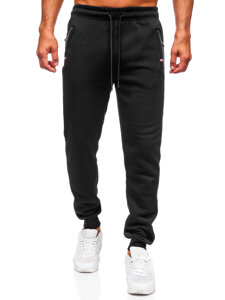 Uomo Pantaloni jogger da tuta spessi Nero Bolf JX6217