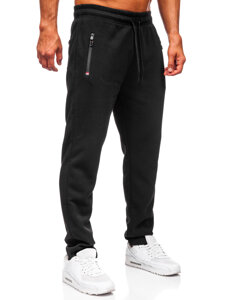 Uomo Pantaloni jogger da tuta spessi Nero Bolf JX6278