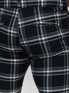 Uomo Pantaloni joggers a quadri Blu scuro Bolf 184144