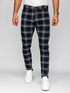 Uomo Pantaloni joggers a quadri Blu scuro Bolf 184144