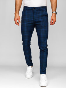 Uomo Pantaloni joggers a quadri Blu scuro Bolf 184195