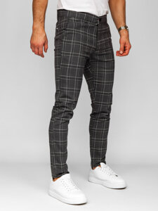 Uomo Pantaloni joggers a quadri Grafite Bolf 184168