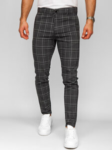 Uomo Pantaloni joggers a quadri Grafite Bolf 184168