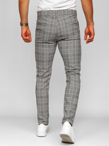 Uomo Pantaloni joggers a quadri Grigio Bolf 184171