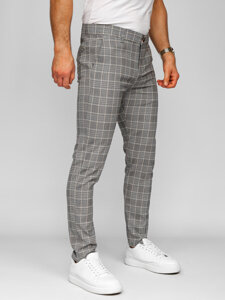 Uomo Pantaloni joggers a quadri Grigio Bolf 184171