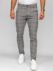 Uomo Pantaloni joggers a quadri Grigio Bolf 184171