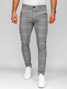 Uomo Pantaloni joggers a quadri Grigio Bolf 184176