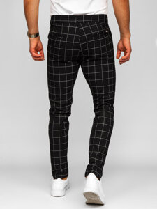 Uomo Pantaloni joggers a quadri Nero Bolf 184160